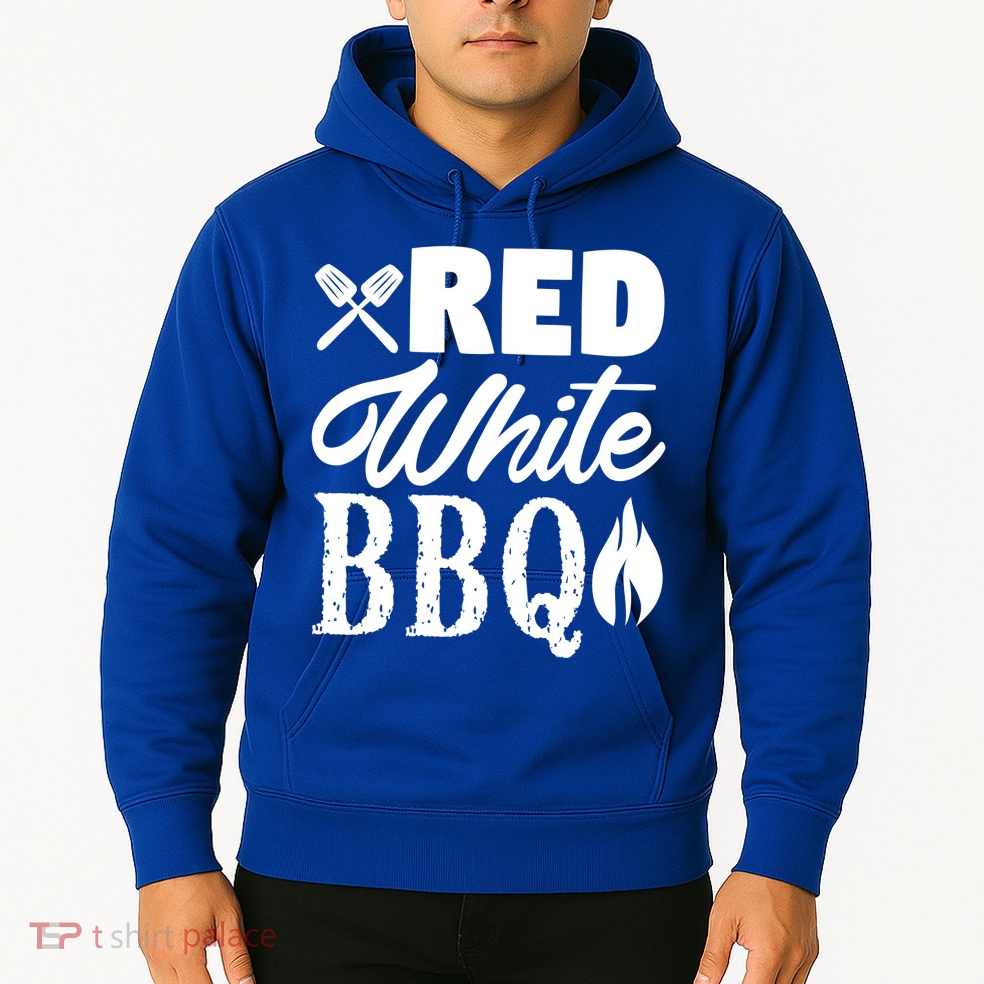 Bbq Lover 4th Of July Funny Red White Bbq Cool Gift Hoodie