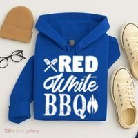 Bbq Lover 4th Of July Funny Red White Bbq Cool Gift Hoodie thumb 4