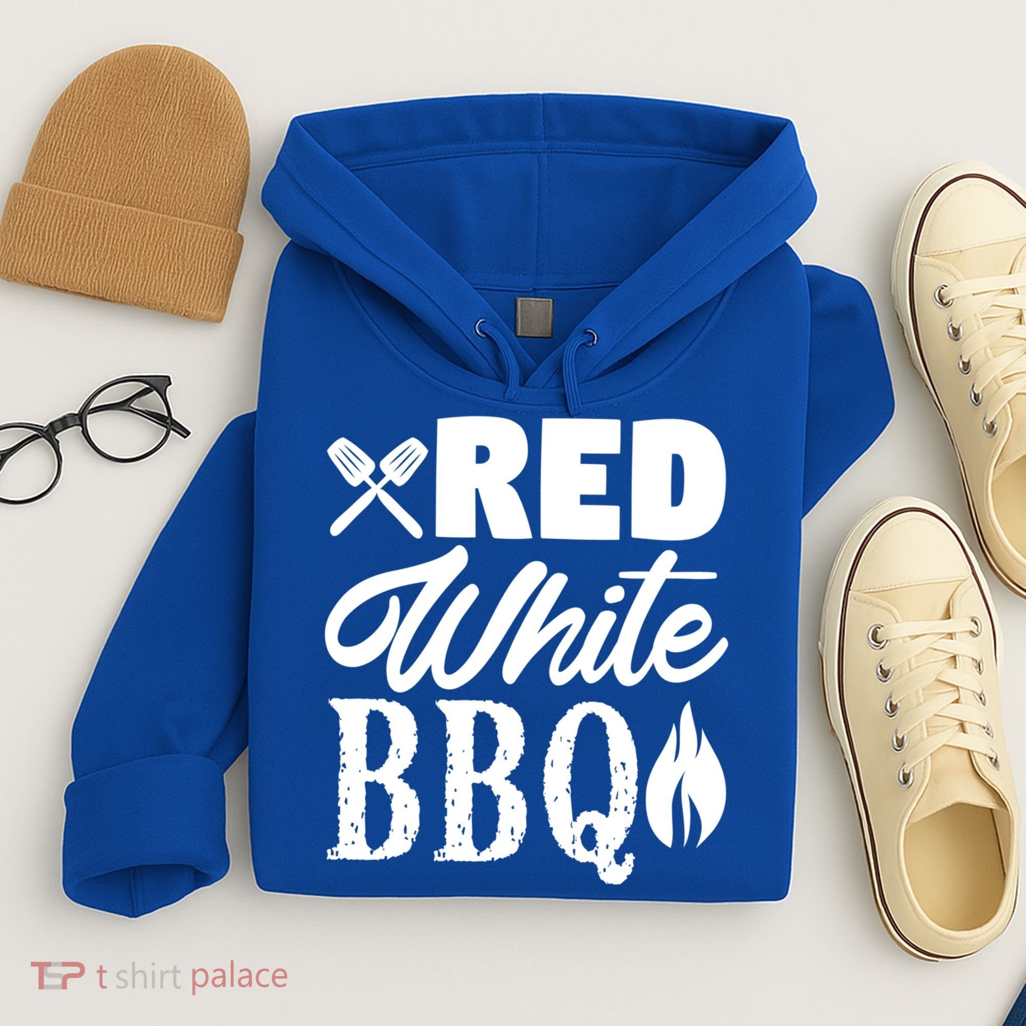 Bbq Lover 4th Of July Funny Red White Bbq Cool Gift Hoodie