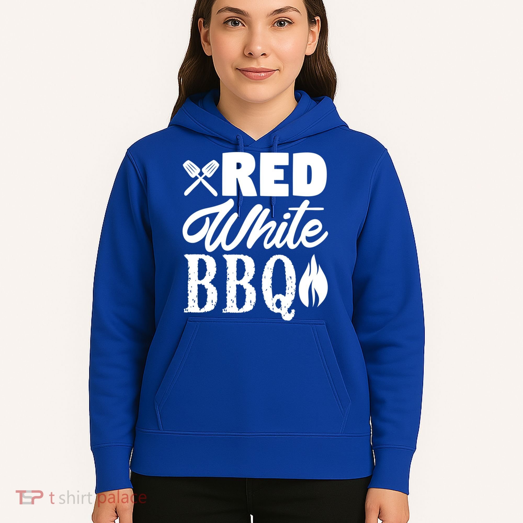Bbq Lover 4th Of July Funny Red White Bbq Cool Gift Hoodie