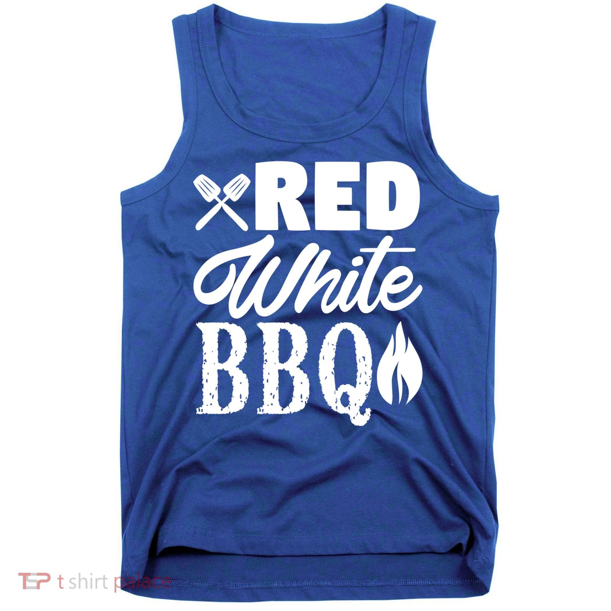 Bbq Lover 4th Of July Funny Red White Bbq Cool Gift Tank Top