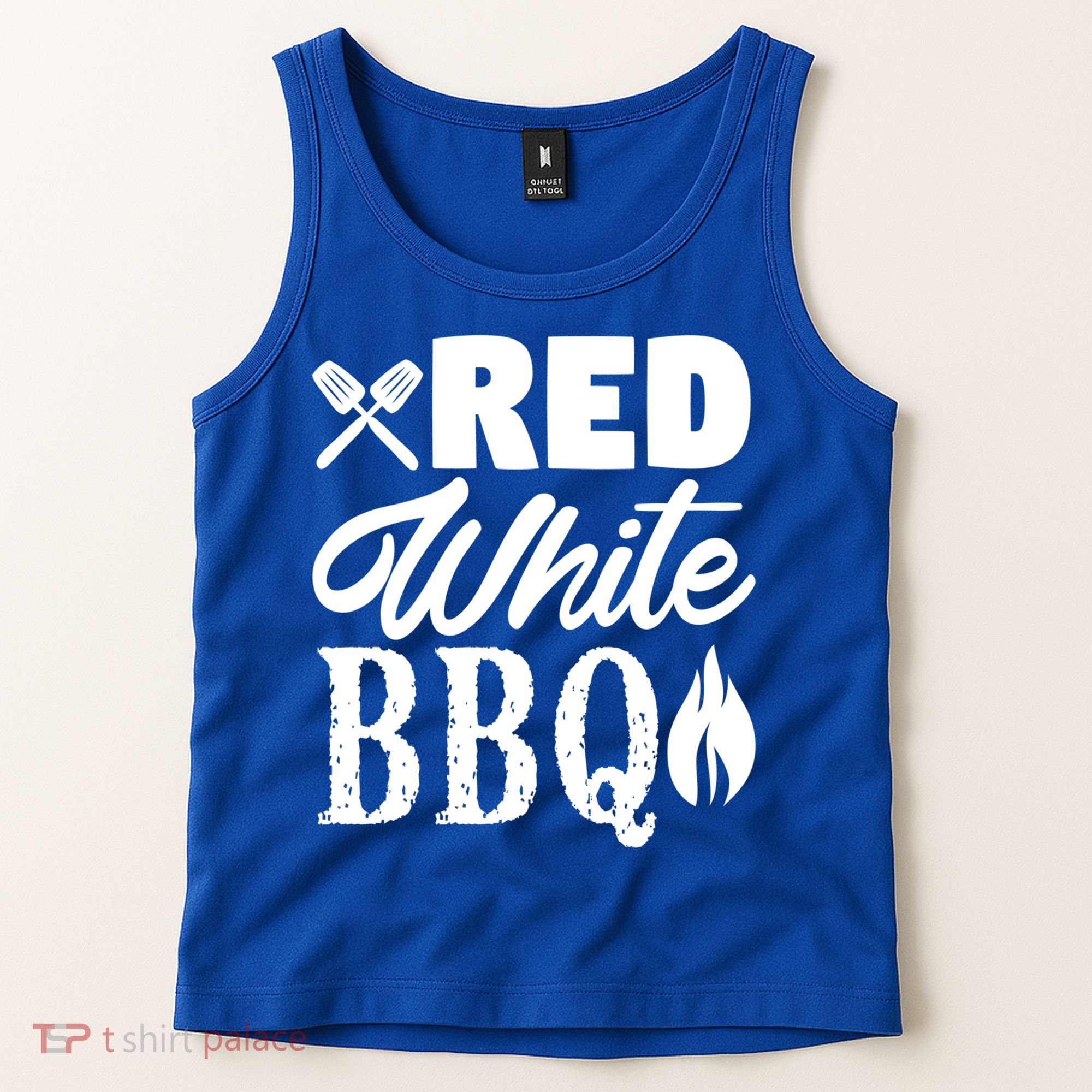 Bbq Lover 4th Of July Funny Red White Bbq Cool Gift Tank Top