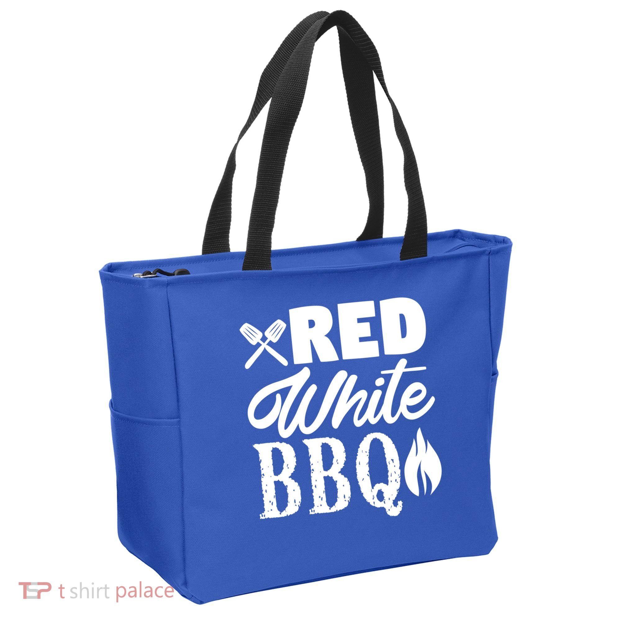 Bbq Lover 4th Of July Funny Red White Bbq Cool Gift Tote Bag