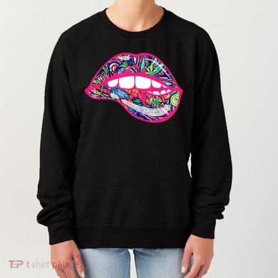 Biting Lips 420 Weed Cannabis Marijuana Stoner Gift Women's Sweatshirt