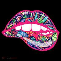 Biting Lips 420 Weed Cannabis Marijuana Stoner Gift Hoodie thumb 7
