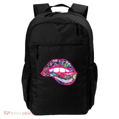 Biting Lips 420 Weed Cannabis Marijuana Stoner Gift Backpack