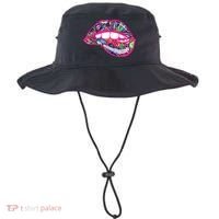 Biting Lips 420 Weed Cannabis Marijuana Stoner Gift Bucket Hat thumb 0