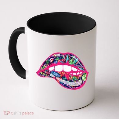 Biting Lips 420 Weed Cannabis Marijuana Stoner Gift Coffee Mug