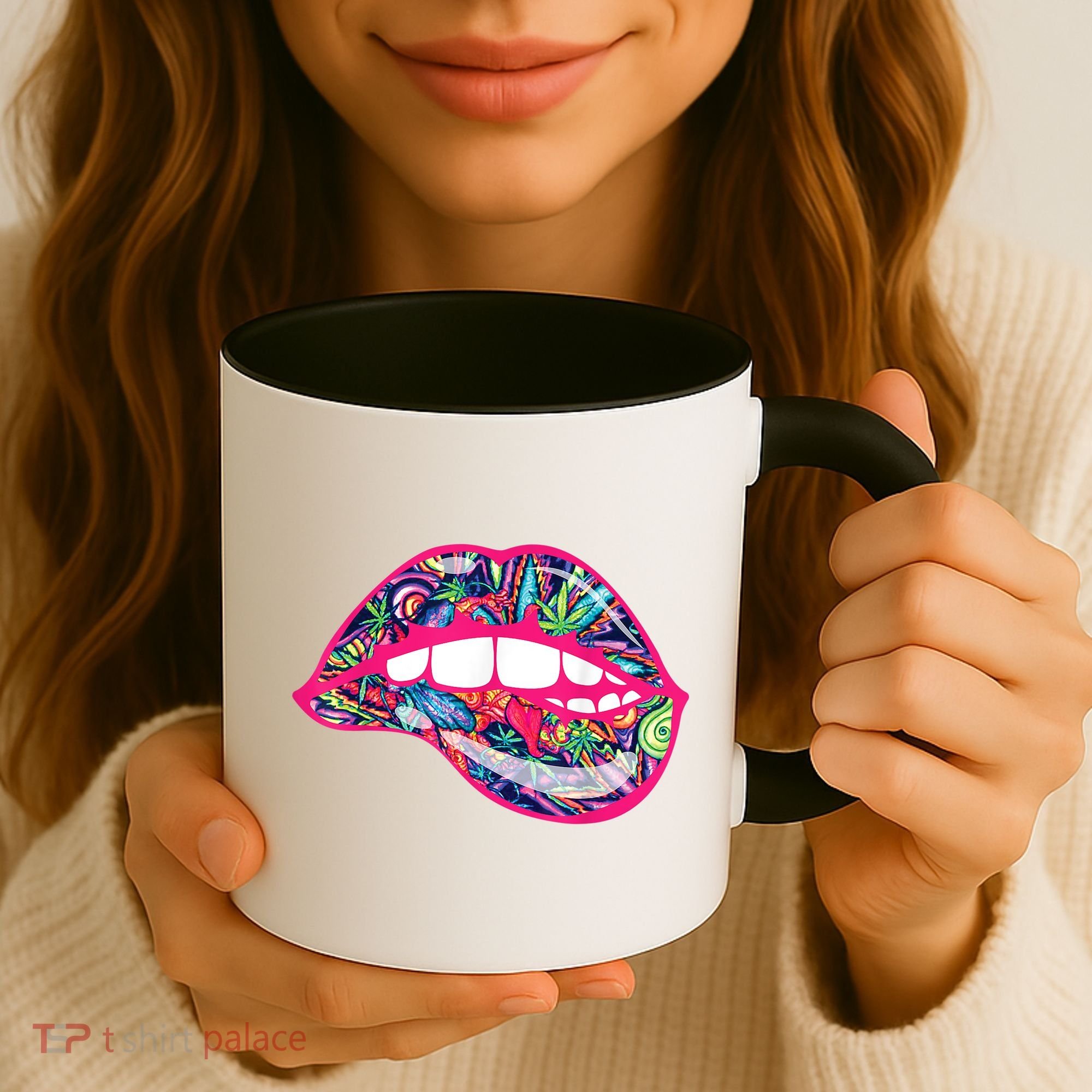Biting Lips 420 Weed Cannabis Marijuana Stoner Gift Coffee Mug