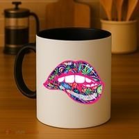 Biting Lips 420 Weed Cannabis Marijuana Stoner Gift Coffee Mug thumb 4