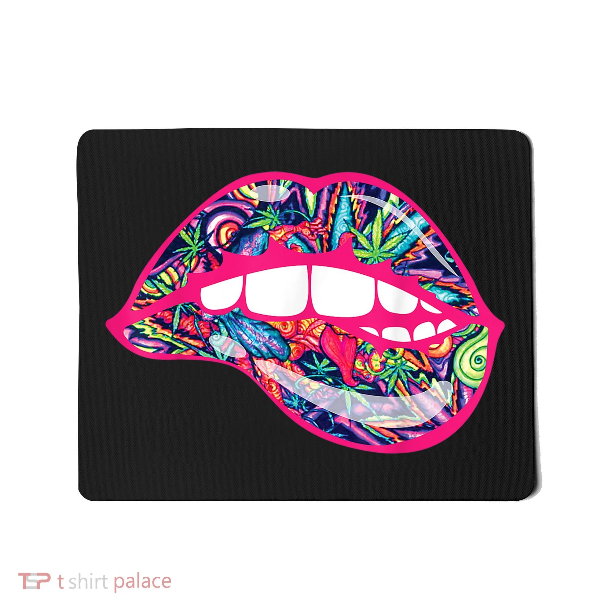 Biting Lips 420 Weed Cannabis Marijuana Stoner Gift Mousepad