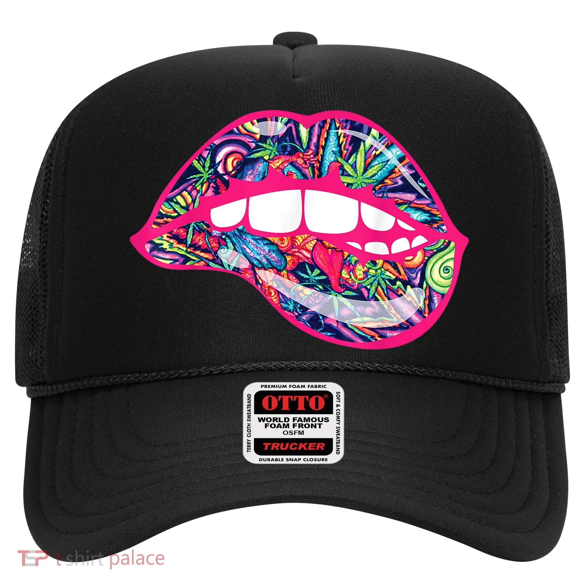 Biting Lips 420 Weed Cannabis Marijuana Stoner Gift Hat