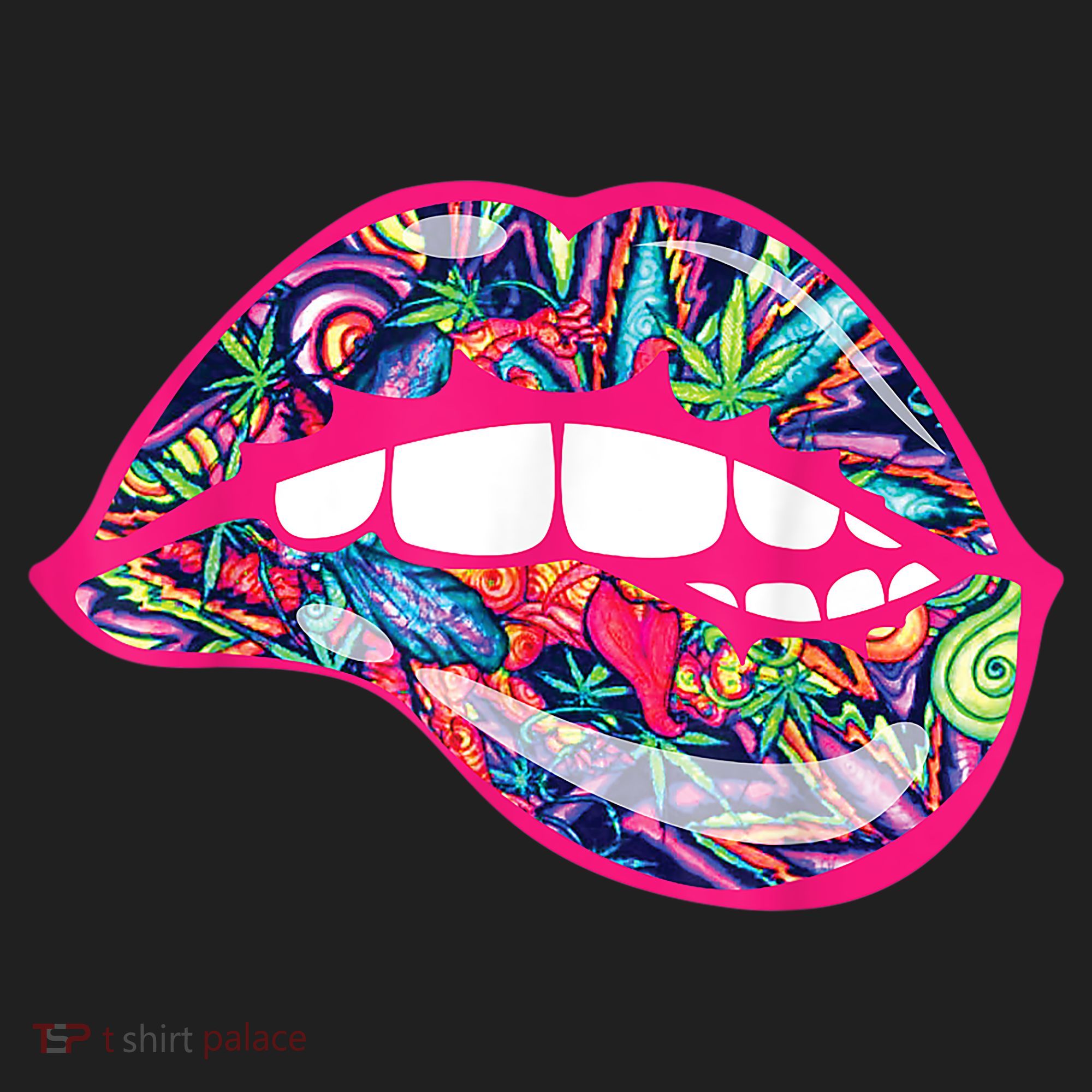 Biting Lips 420 Weed Cannabis Marijuana Stoner Gift Golf Towel