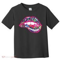 Biting Lips 420 Weed Cannabis Marijuana Stoner Gift Toddler T-Shirt thumb 0