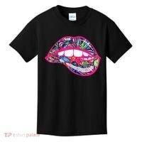 Biting Lips 420 Weed Cannabis Marijuana Stoner Gift Kids T-Shirt thumb 0
