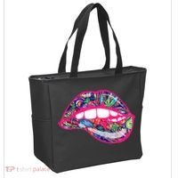 Biting Lips 420 Weed Cannabis Marijuana Stoner Gift Tote Bag thumb 2