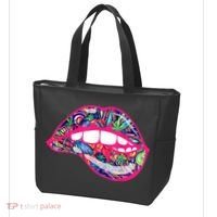 Biting Lips 420 Weed Cannabis Marijuana Stoner Gift Tote Bag thumb 3