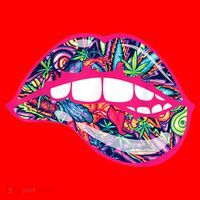 Biting Lips 420 Weed Cannabis Marijuana Stoner Gift Santa Hat thumb 1