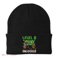 Birthday Level 8 Unlocked 8th Birthday Game Pixel Gift Beanie thumb 0