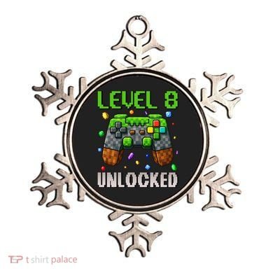 Birthday Level 8 Unlocked 8th Birthday Game Pixel Gift Ornament