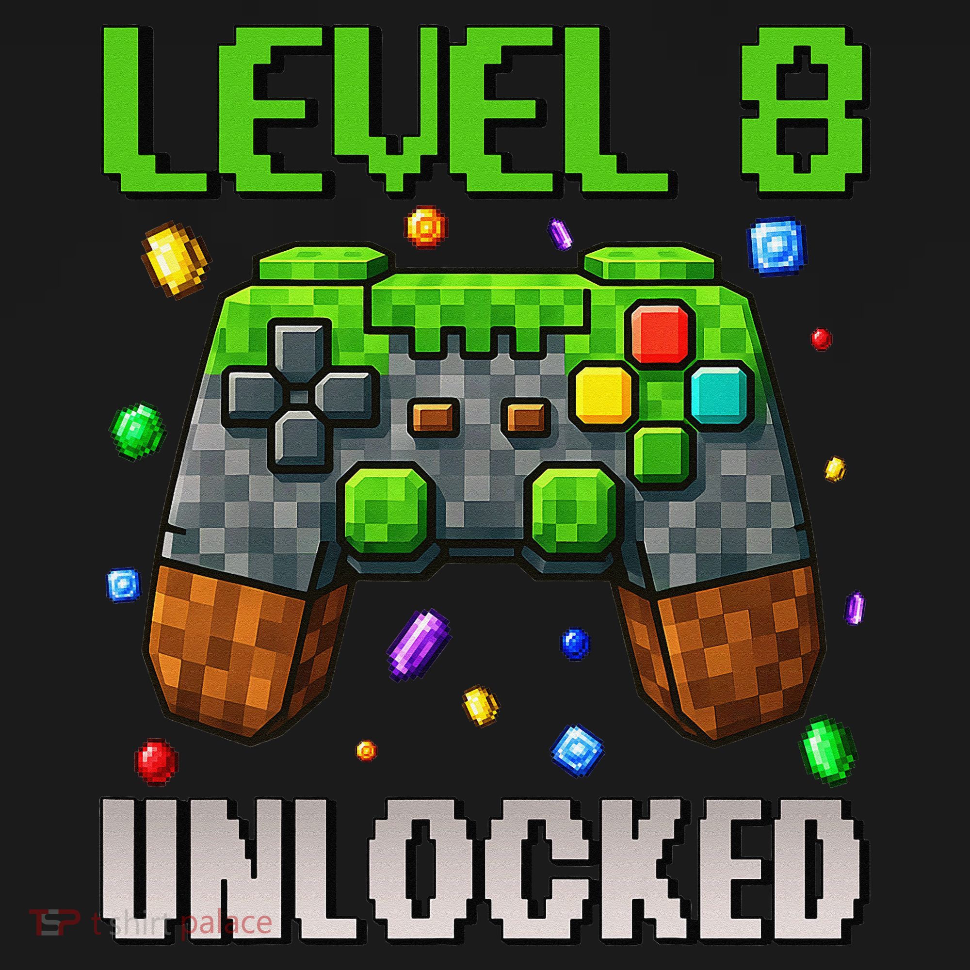 Birthday Level 8 Unlocked 8th Birthday Game Pixel Gift Ornament