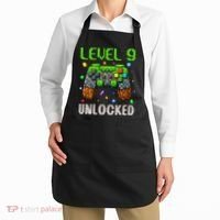 Birthday Level 9 Unlocked 9th Birthday Game Pixel Gift Apron thumb 2