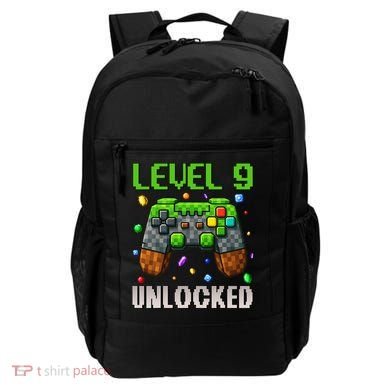 Birthday Level 9 Unlocked 9th Birthday Game Pixel Gift Backpack
