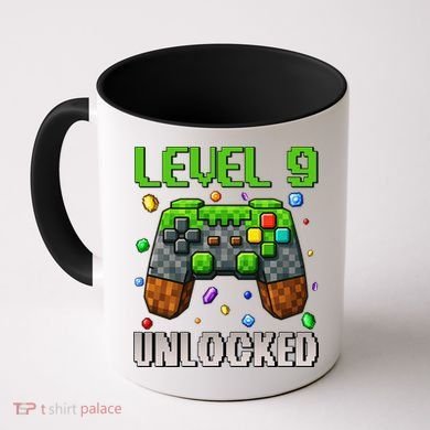 Birthday Level 9 Unlocked 9th Birthday Game Pixel Gift Coffee Mug