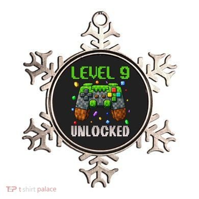 Birthday Level 9 Unlocked 9th Birthday Game Pixel Gift Ornament