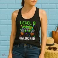Birthday Level 9 Unlocked 9th Birthday Game Pixel Gift Women's Tank Top thumb 2