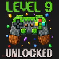 Birthday Level 9 Unlocked 9th Birthday Game Pixel Gift Visor thumb 3