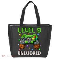 Birthday Level 9 Unlocked 9th Birthday Game Pixel Gift Tote Bag thumb 0