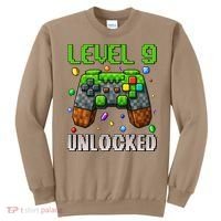 Birthday Level 9 Unlocked 9th Birthday Game Pixel Gift Sweatshirt thumb 0