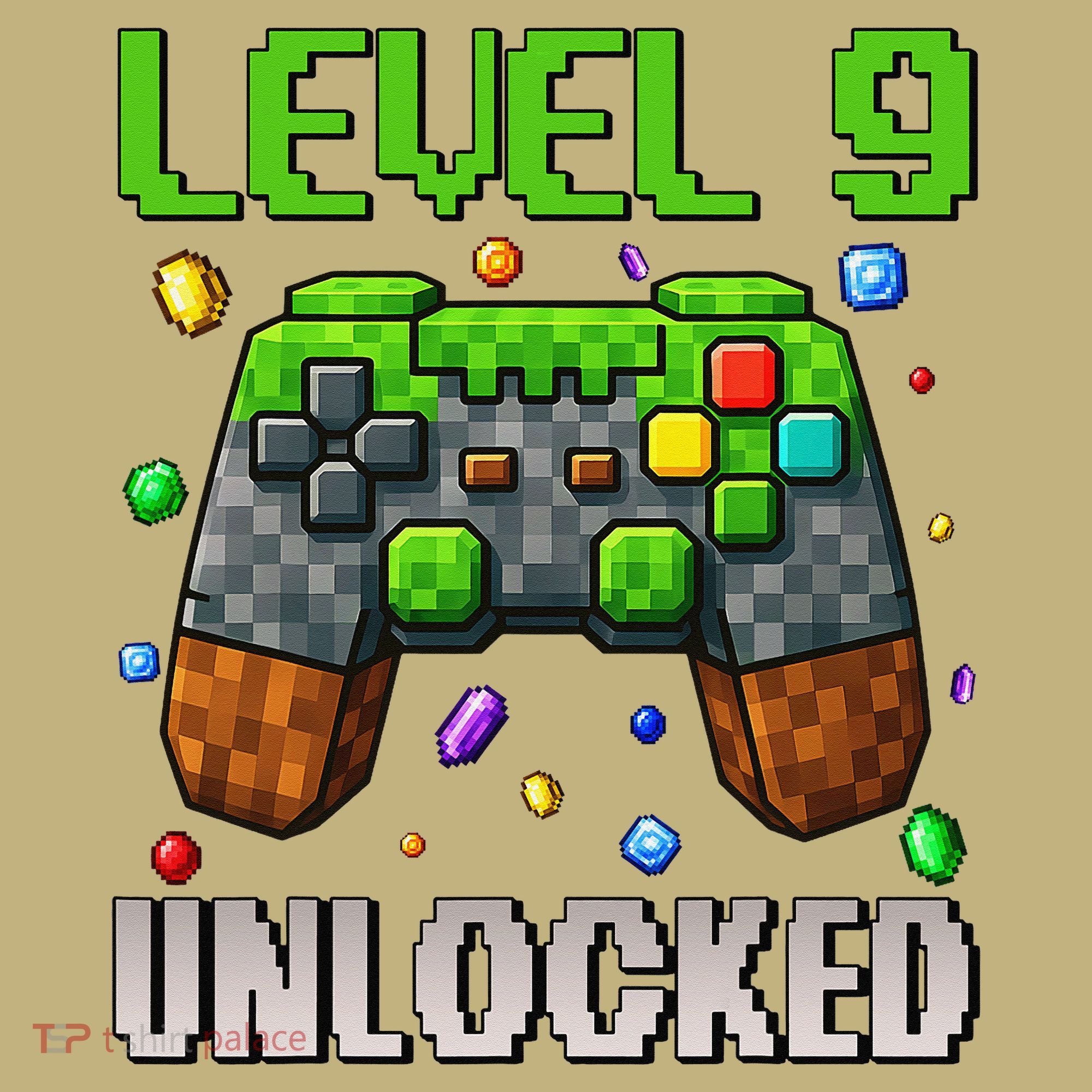 Birthday Level 9 Unlocked 9th Birthday Game Pixel Gift Button