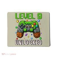 Birthday Level 9 Unlocked 9th Birthday Game Pixel Gift Mousepad thumb 0