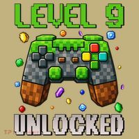 Birthday Level 9 Unlocked 9th Birthday Game Pixel Gift Kids T-Shirt thumb 2