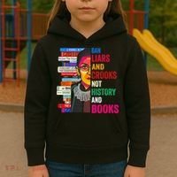 Ban Liars And Crooks Not History And Books Kids Hoodie thumb 3