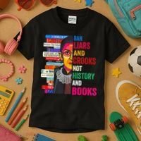 Ban Liars And Crooks Not History And Books Kids T-Shirt thumb 3