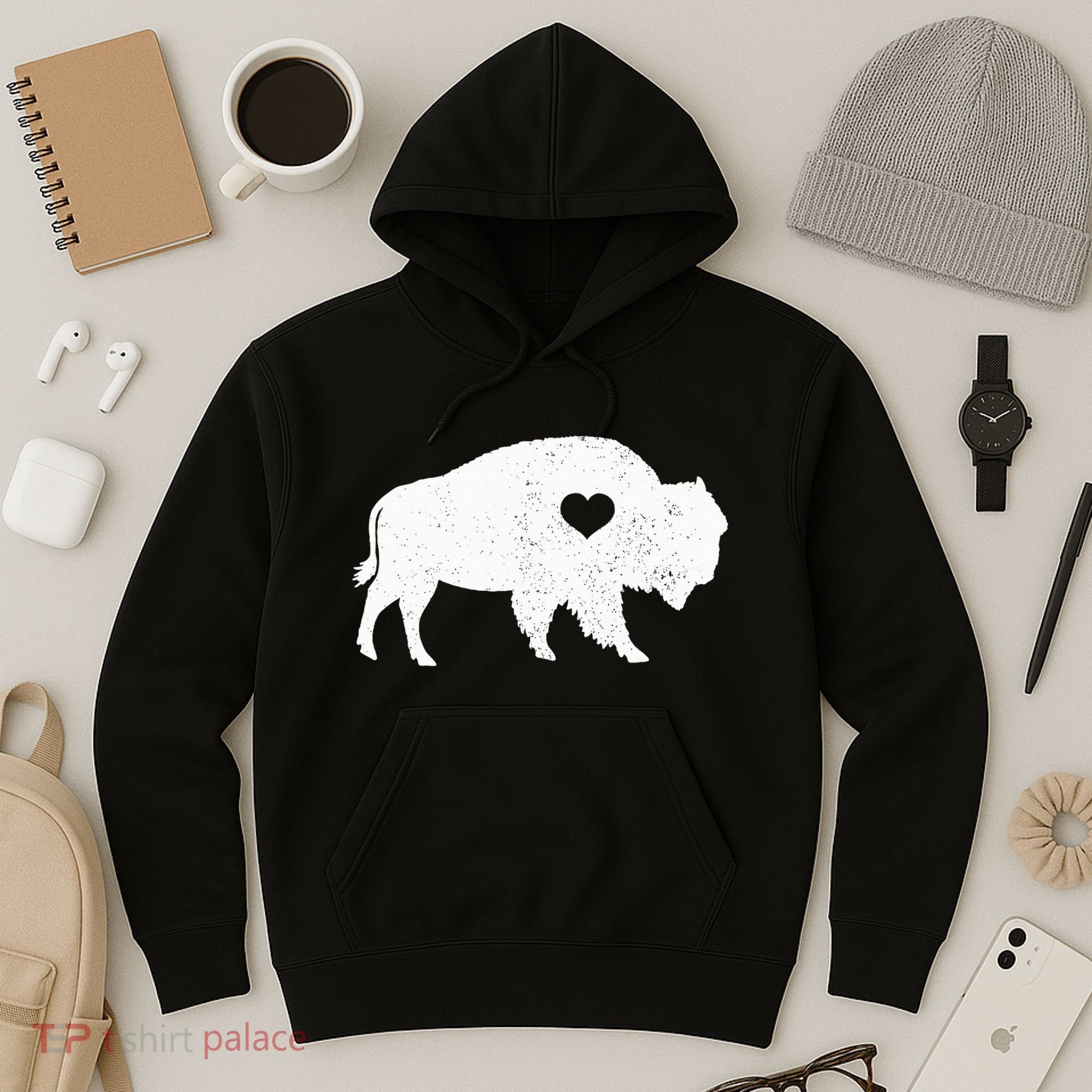 Bison Lover American Buffalo National Park Souvenir Hoodie