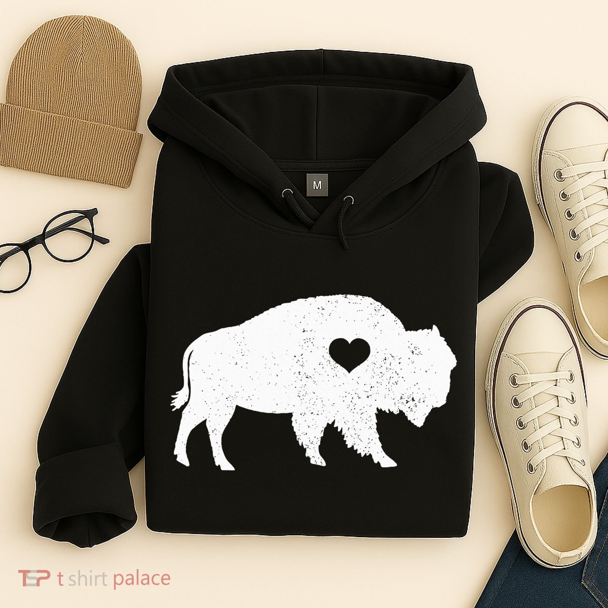 Bison Lover American Buffalo National Park Souvenir Hoodie