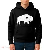 Bison Lover American Buffalo National Park Souvenir Kids Hoodie thumb 4