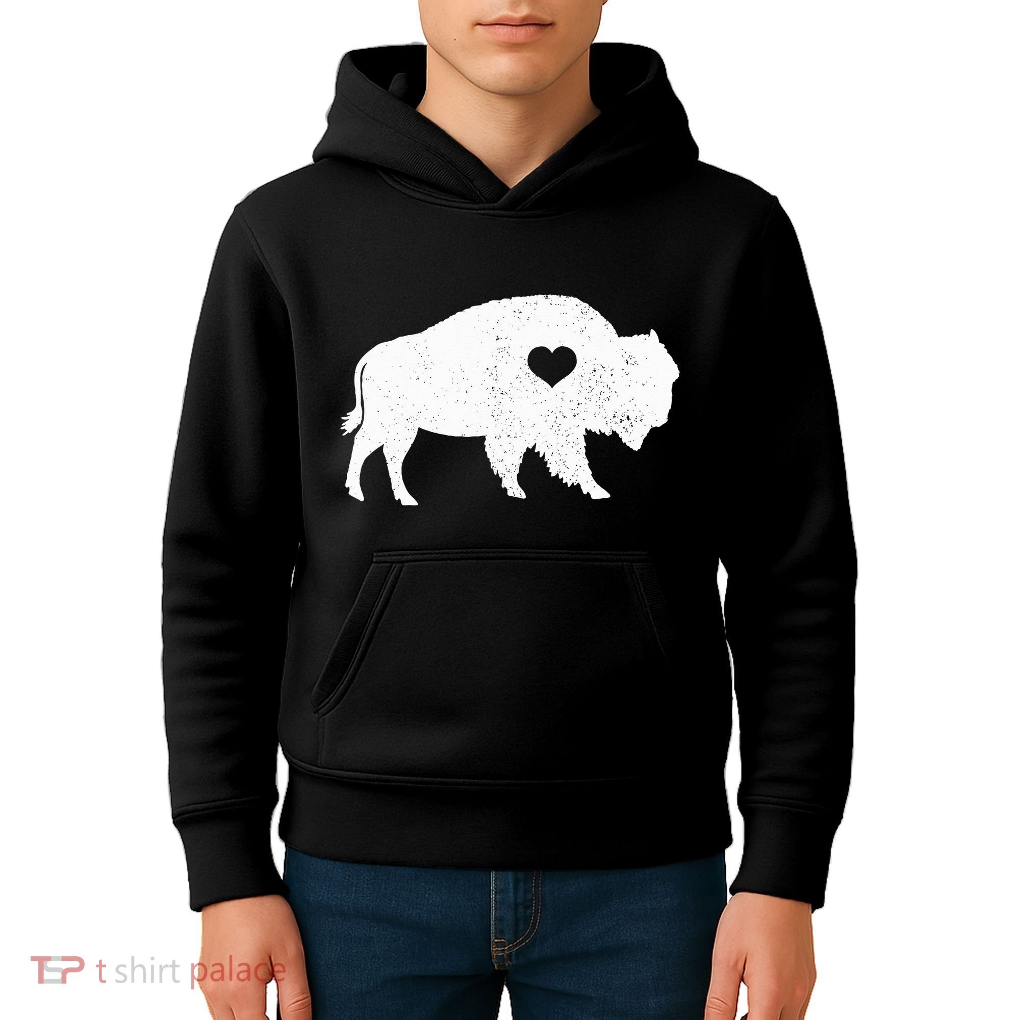 Bison Lover American Buffalo National Park Souvenir Kids Hoodie