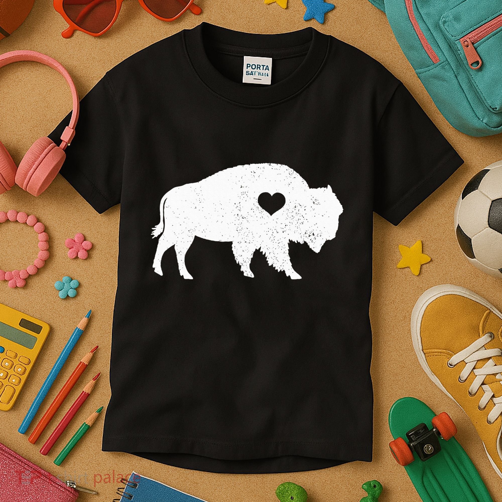 Bison Lover American Buffalo National Park Souvenir Kids T-Shirt