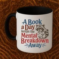 Book Lovers - A Book A Day Keeps The Mental Breakdown Away Coffee Mug thumb 2
