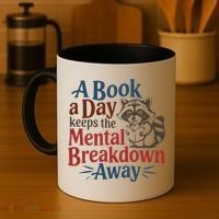 Book Lovers - A Book A Day Keeps The Mental Breakdown Away Coffee Mug thumb 4