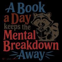 Book Lovers - A Book A Day Keeps The Mental Breakdown Away Coaster thumb 2
