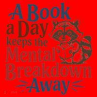 Book Lovers - A Book A Day Keeps The Mental Breakdown Away Santa Hat thumb 1