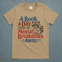 Book Lovers - A Book A Day Keeps The Mental Breakdown Away T-Shirt thumb 5