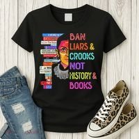 Ban Liars And Crooks Not History And Book Women's T-Shirt thumb 3