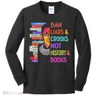 Ban Liars And Crooks Not History And Book Kids Long Sleeve Shirt thumb 0
